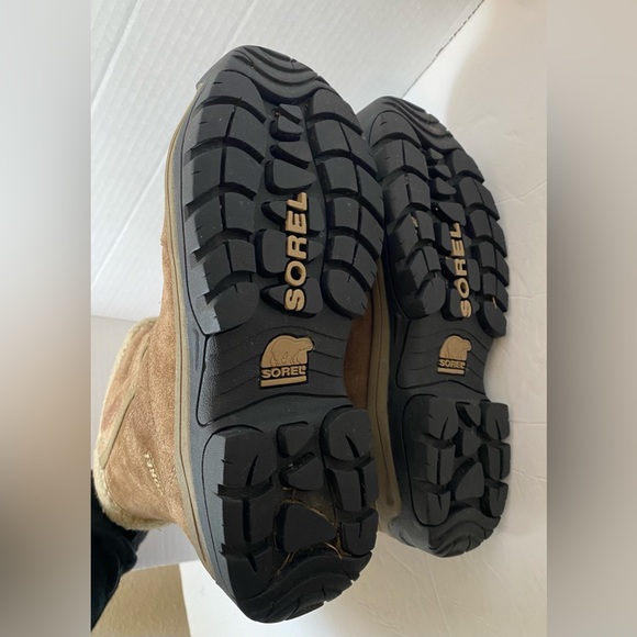 Sorel Women’s Water Fall Insulated Tan-Brown Suede Leather Winter Snow Boot Sz 7 - Picture 9 of 9